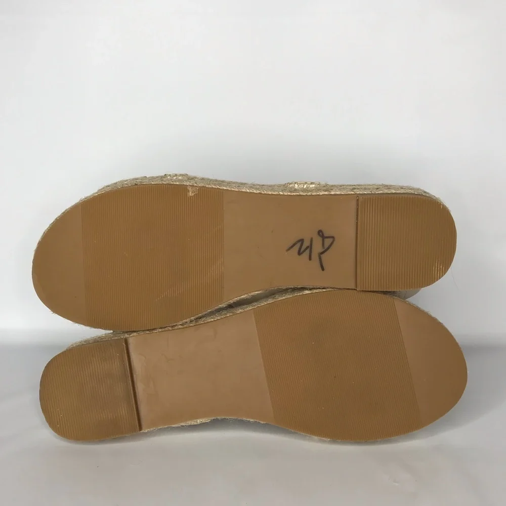 JustFab Laston Espadrille Flat Women's 8 Boho‎ Strap Ankle Sandal